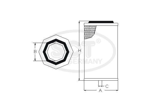 SCT GERMANY Ilmansuodatin SB 027